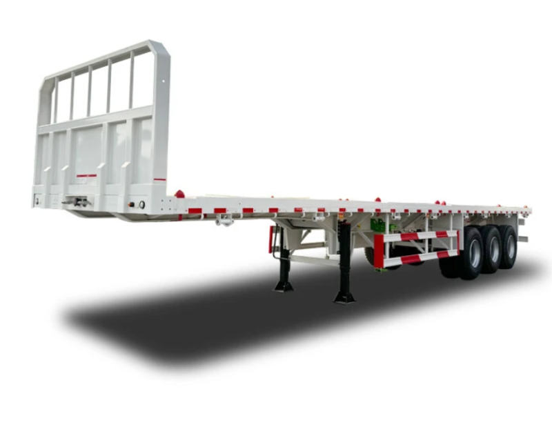 3 Axles Flatbed Semi Trailer For Sale